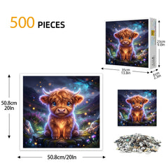 Cute Highland Cow Puzzle 500 Pieces