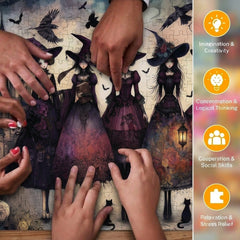 Raven Night Girls Puzzle 500 Pieces