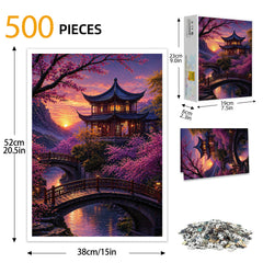 Small Bridge and Courtyard Puzzle 500 Pieces