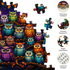 The Night Owls' Gathering Puzzle 500 Pieces
