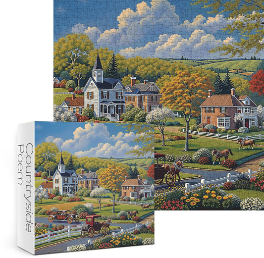 Vintage Garden Countryside Puzzles for Adults 1000 Pieces