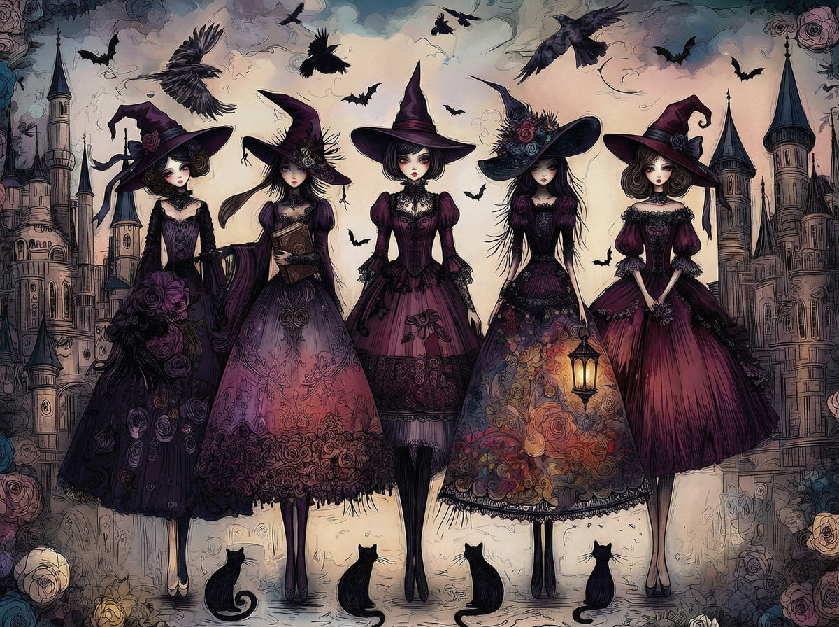 Raven Night Girls Puzzle 500 Pieces