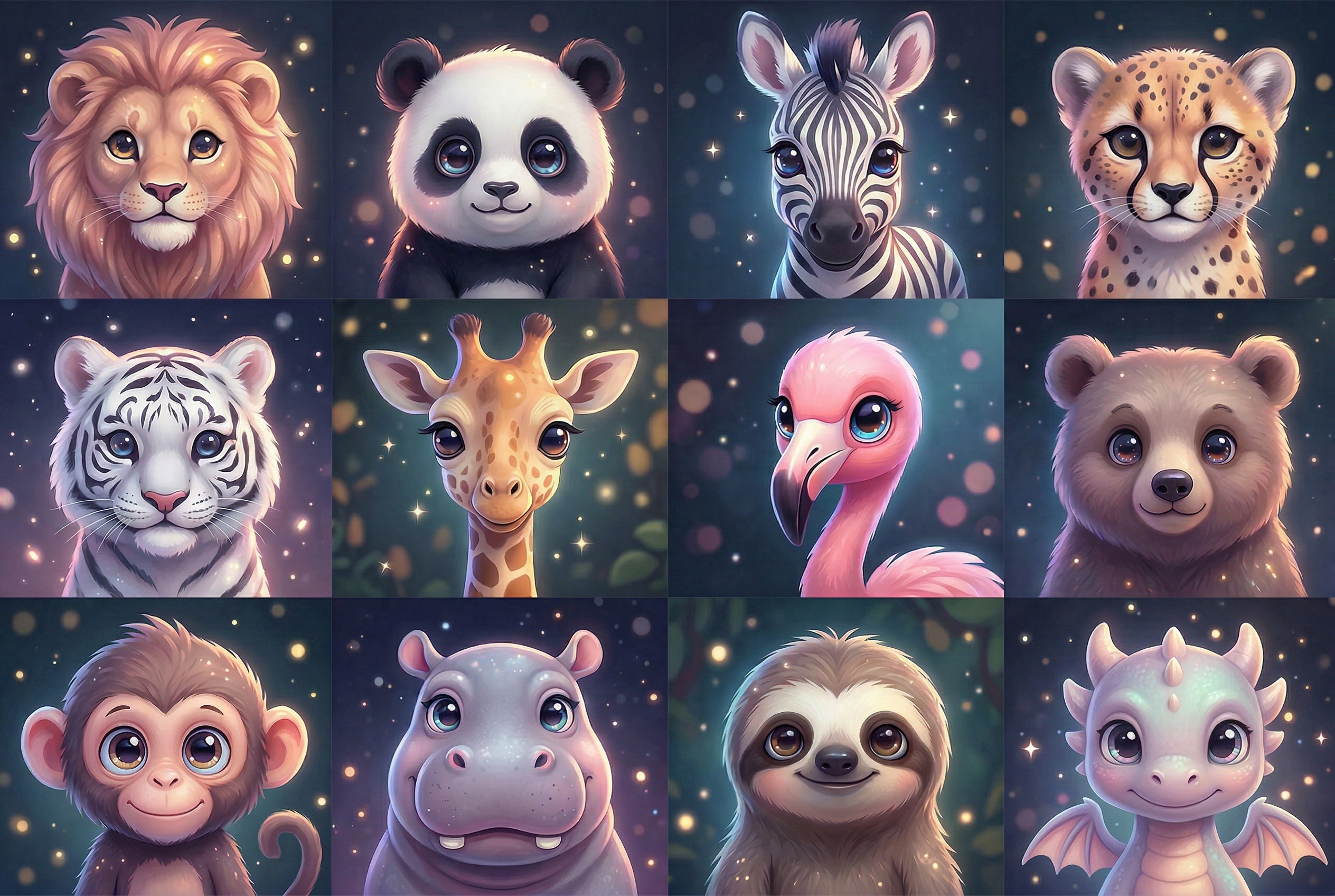 12 Cute Animal Jigsaw Puzzle 500 Pieces