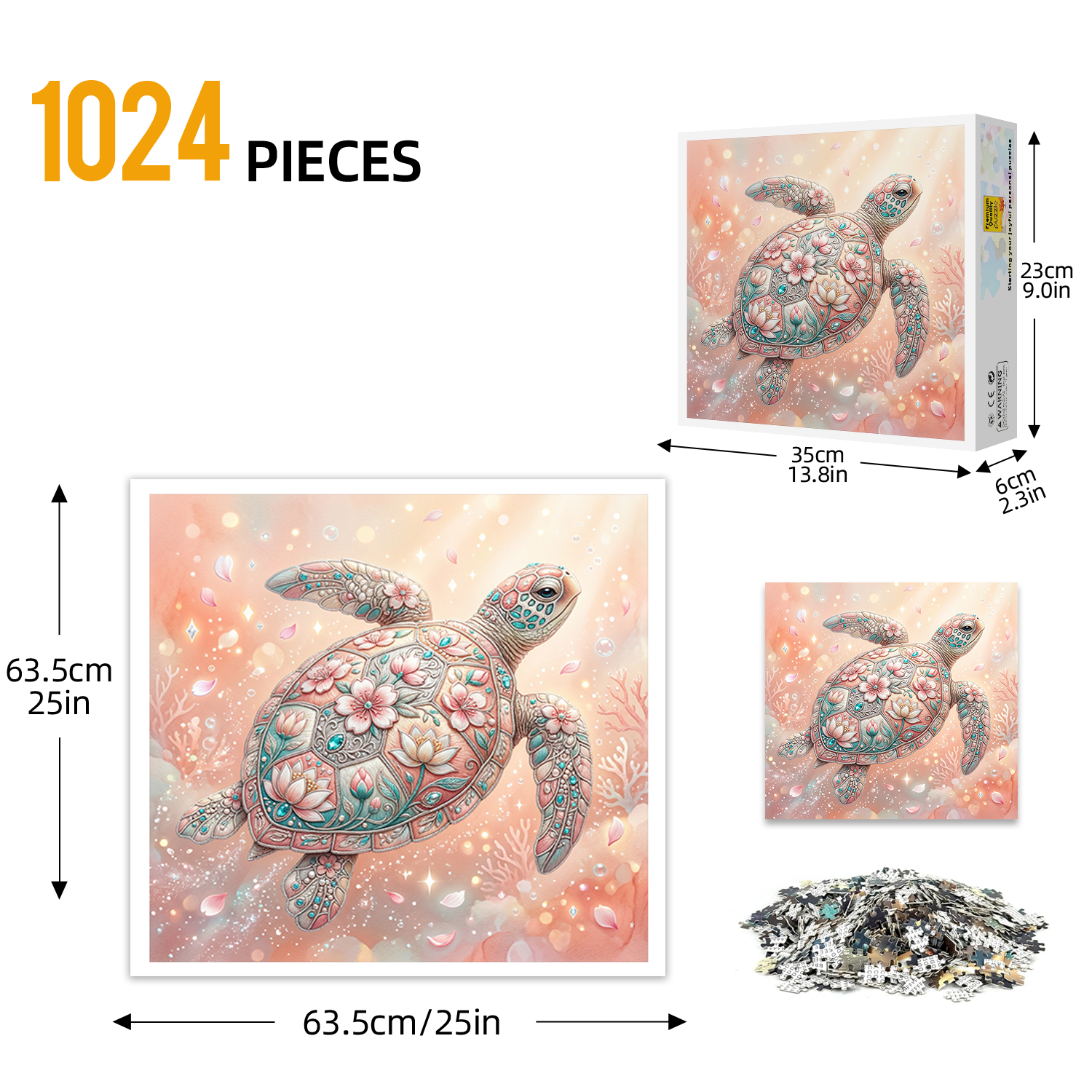 Sea Turtle Jigsaw Puzzle 1024 Pieces