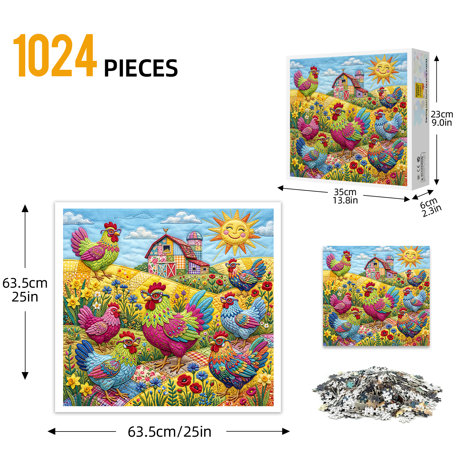 Chicken Jigsaw Puzzle 1024 Pieces