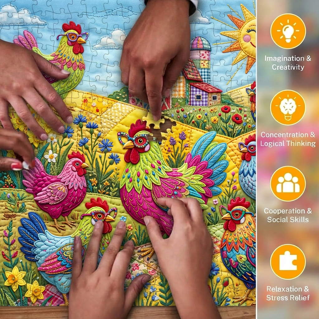 Chicken Jigsaw Puzzle 1024 Pieces