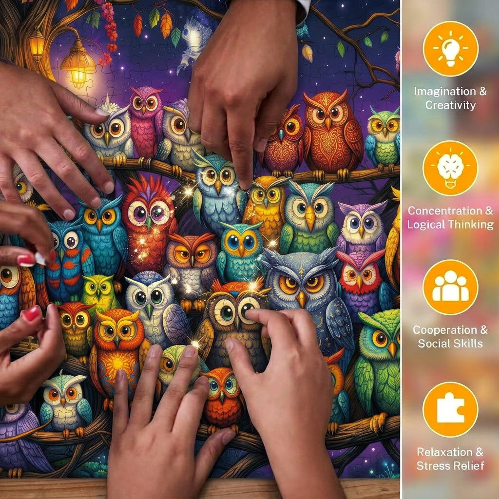 Owl At Night Puzzle 500 Pieces