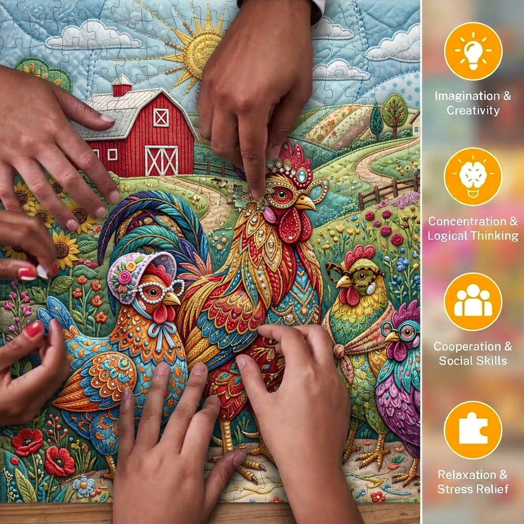 Diamond Chicken Puzzle 1024 Pieces