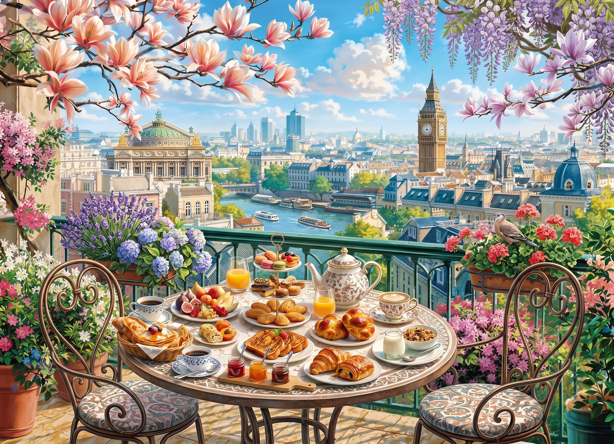 Breakfast in Paris Puzzle 500 Pieces