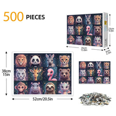 12 Cute Animal Jigsaw Puzzle 500 Pieces