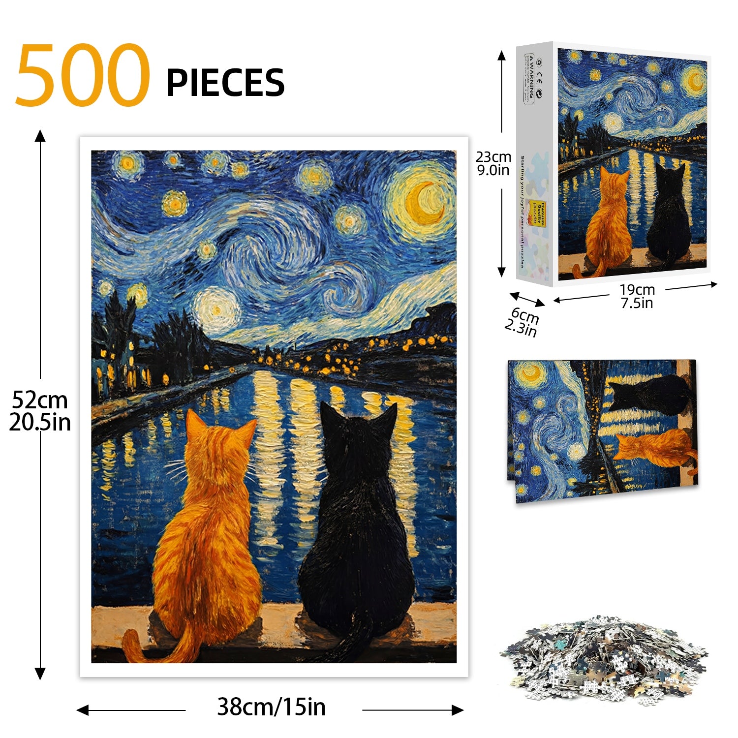 Moon Cat Puzzle 500 Pieces