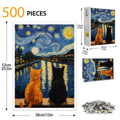 Moon Cat Puzzle 500 Pieces