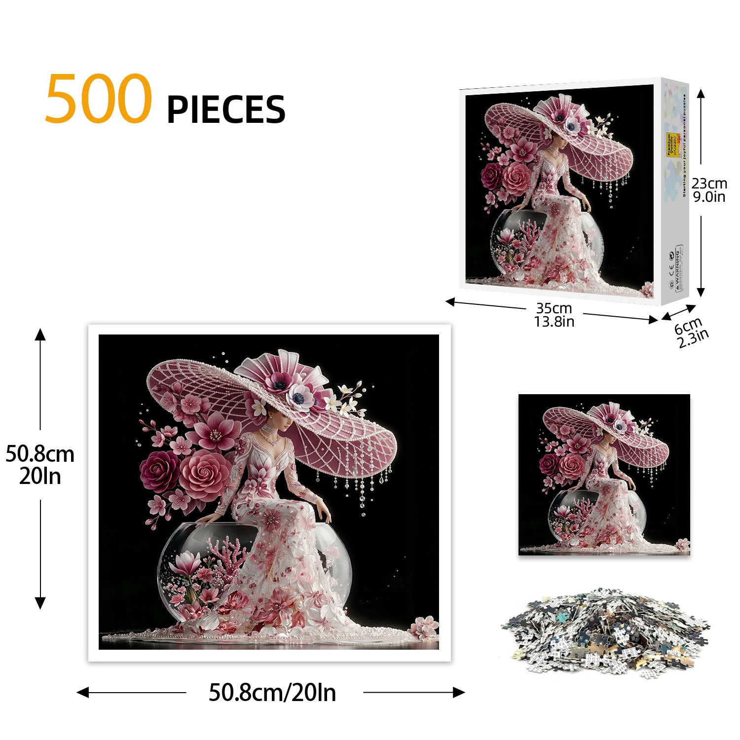 Blush Lily Puzzle 500 Pieces