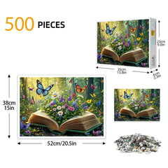 Books and Flowers in the Magic Forest Puzzle 500 Pieces