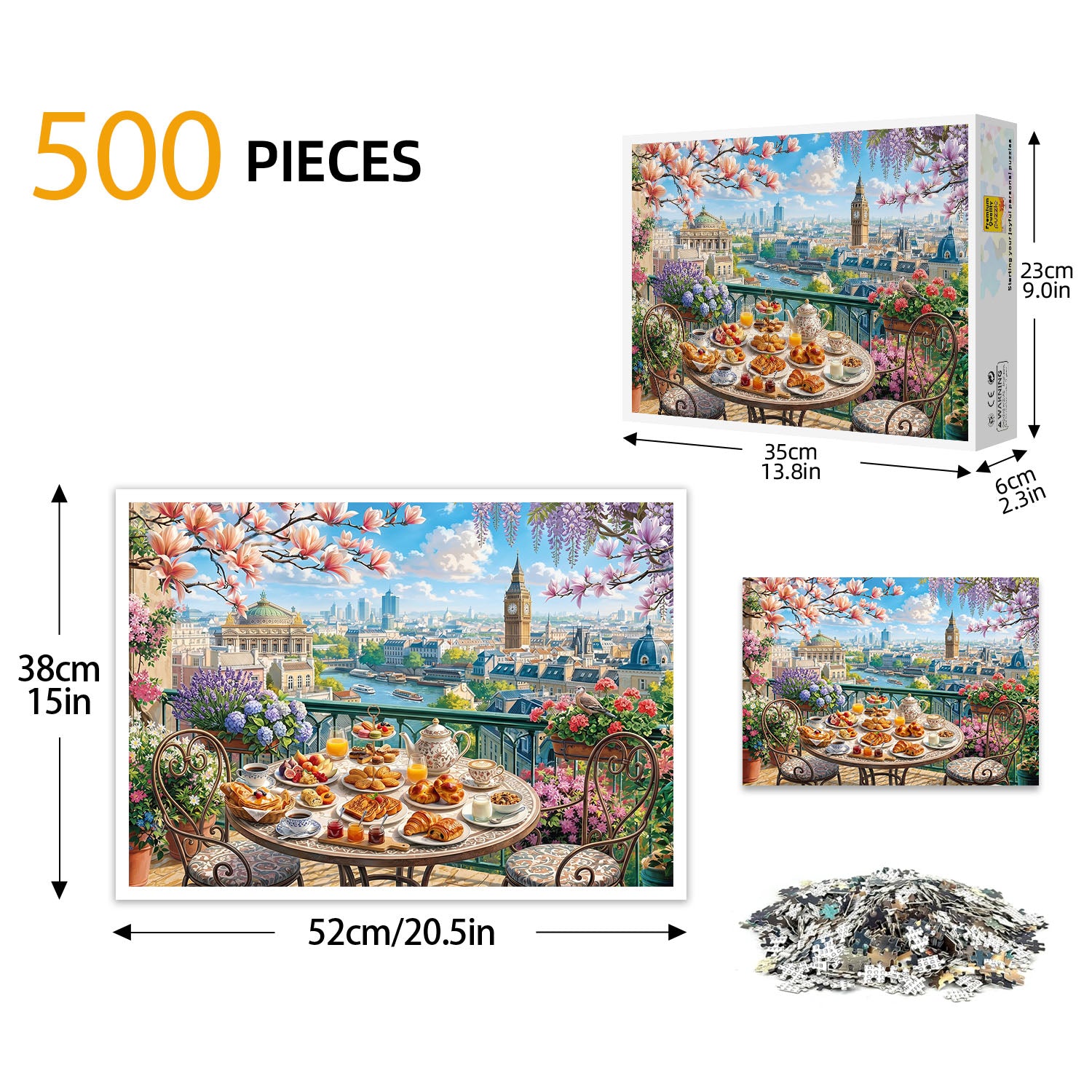 Breakfast in Paris Puzzle 500 Pieces