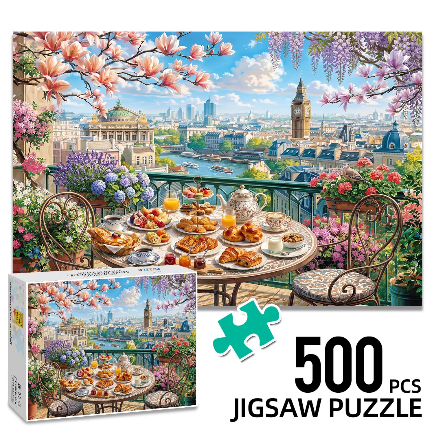 Breakfast in Paris Puzzle 500 Pieces