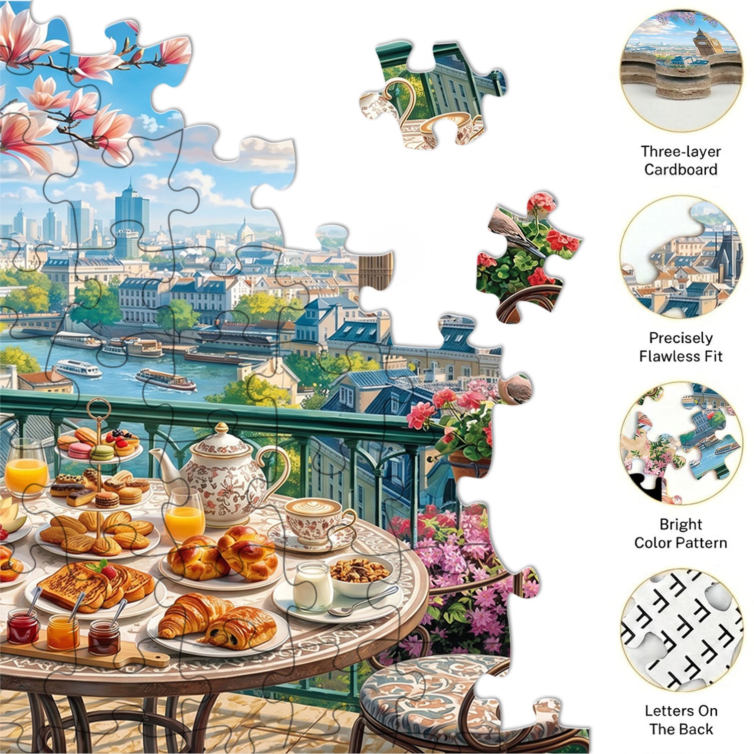 Breakfast in Paris Puzzle 500 Pieces