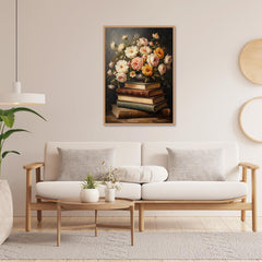 Classic Still Life with Books and Flowers Puzzle 500 Pieces