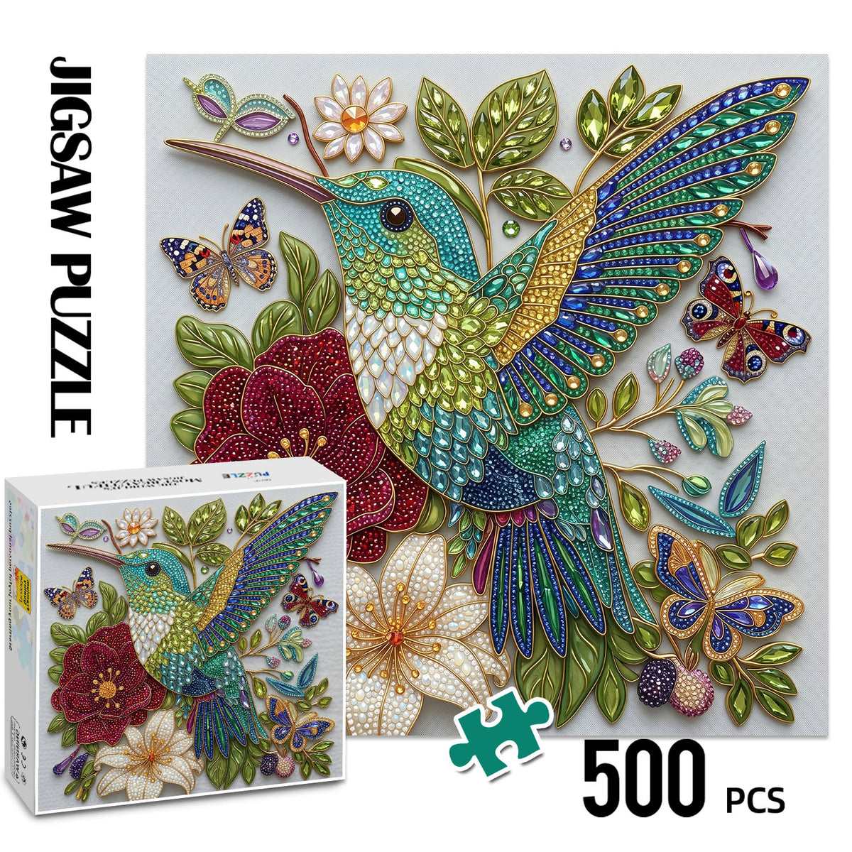 Gem Hummingbird Puzzle 500 Pieces