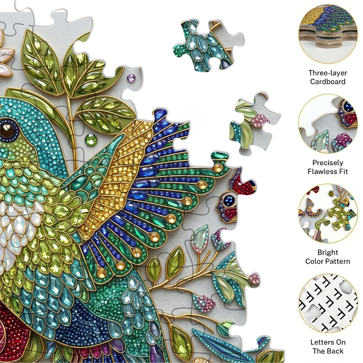 Gem Hummingbird Puzzle 500 Pieces