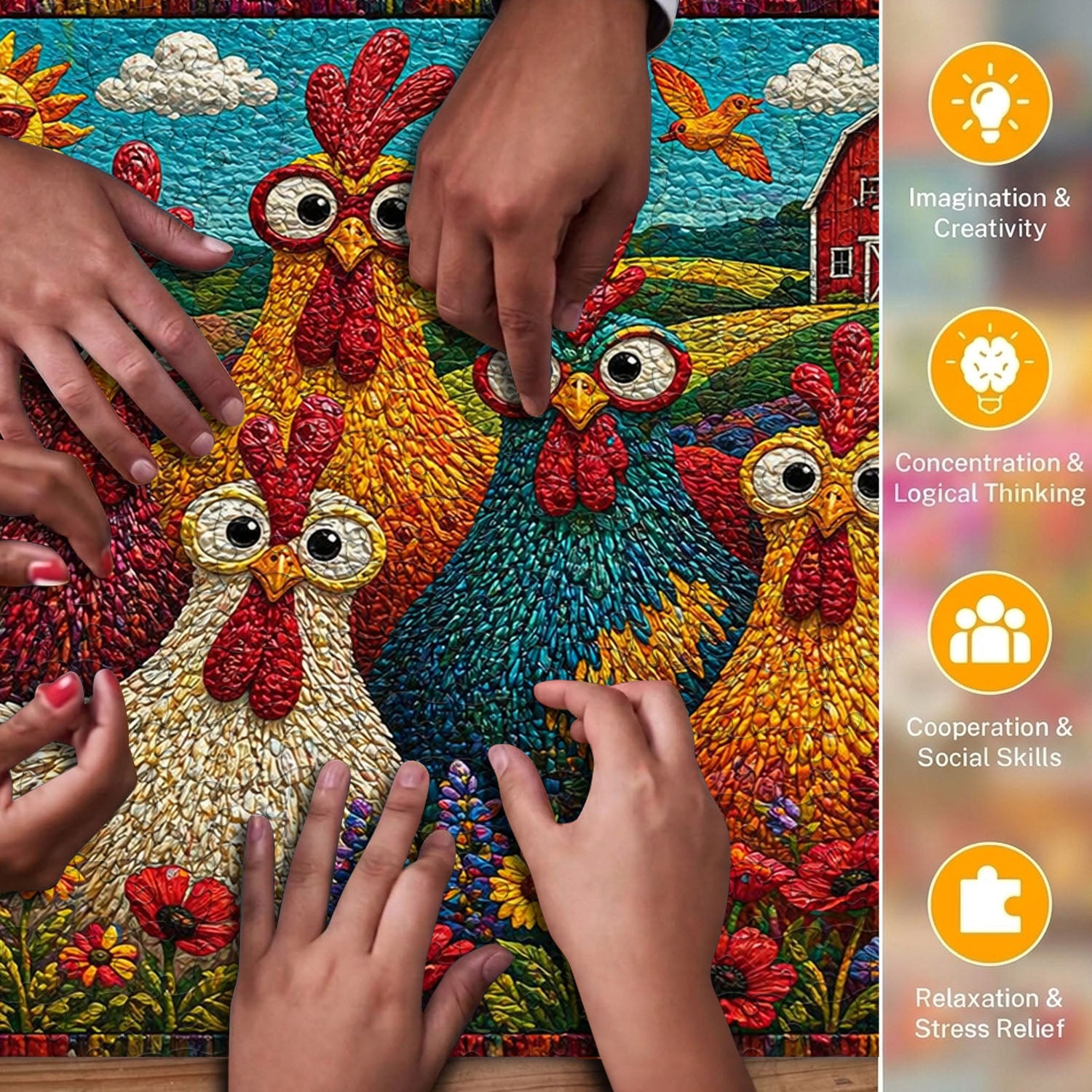 Joyful Farm Life Puzzle 500 Pieces