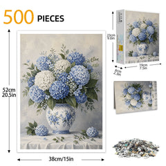 Blue And White Porcelain Vase Puzzle 500 Pieces