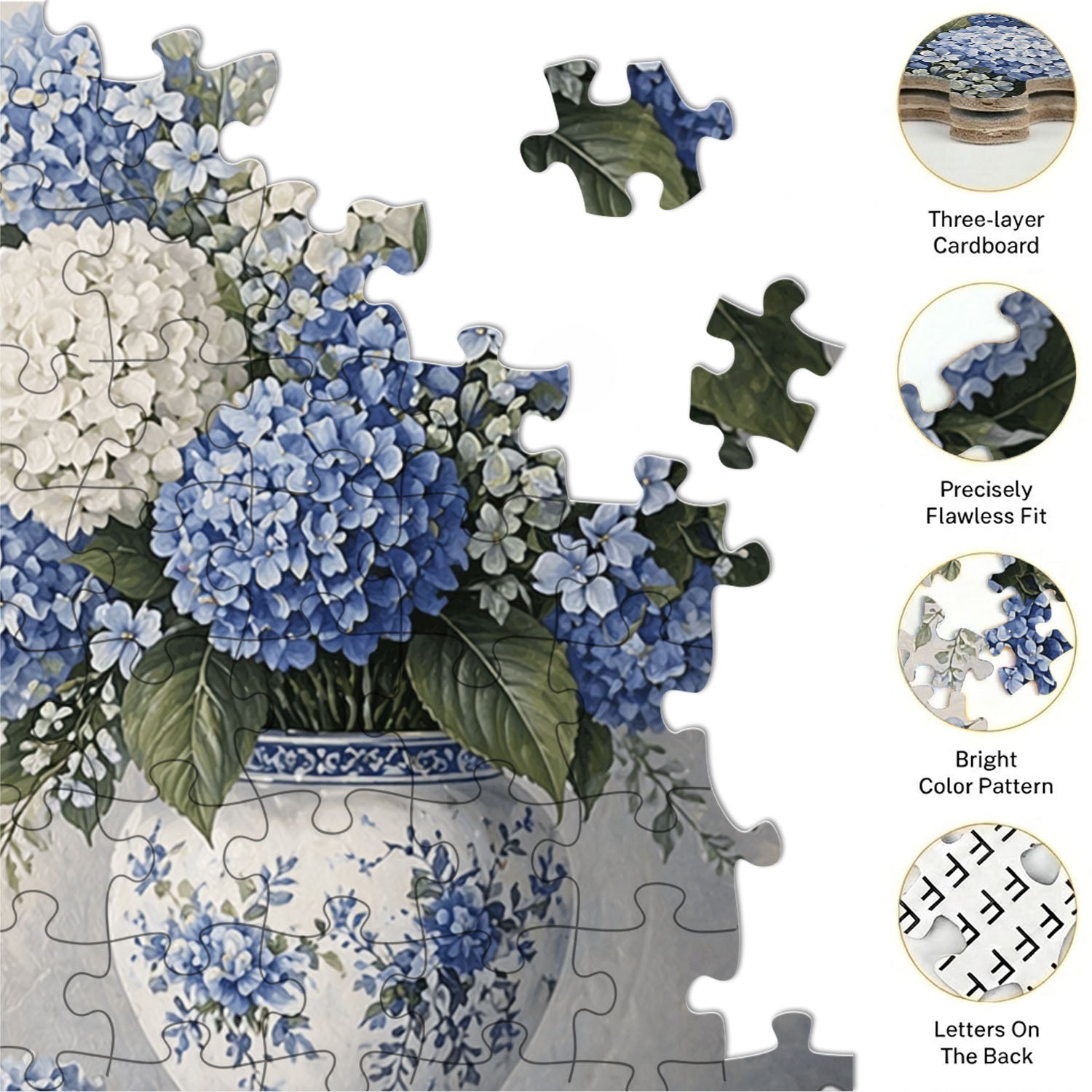 Blue And White Porcelain Vase Puzzle 500 Pieces