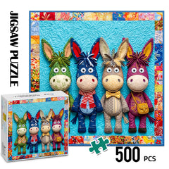 Qulited Donkeys Puzzle 500 Pieces