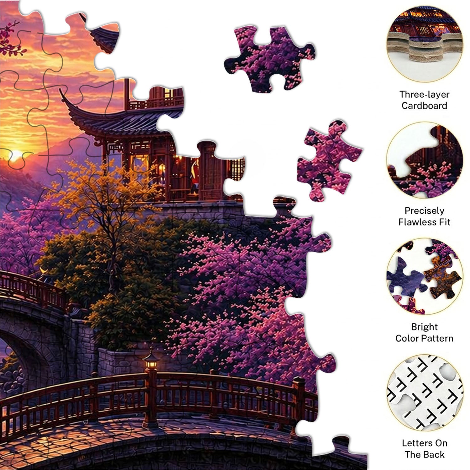 Small Bridge and Courtyard Puzzle 500 Pieces