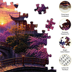 Small Bridge and Courtyard Puzzle 500 Pieces