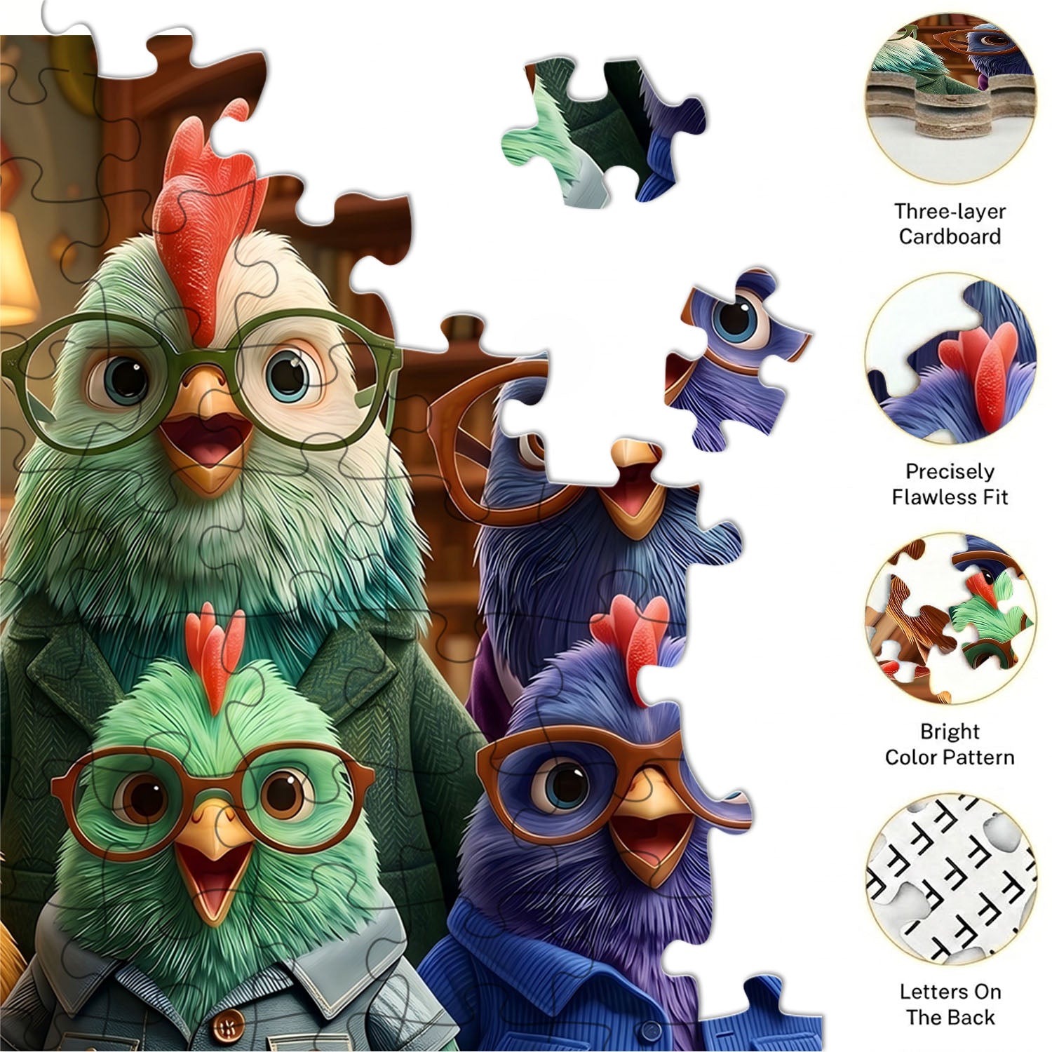 Study Chickens Puzzle 500 Pieces