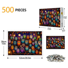 The Night Owls' Gathering Puzzle 500 Pieces